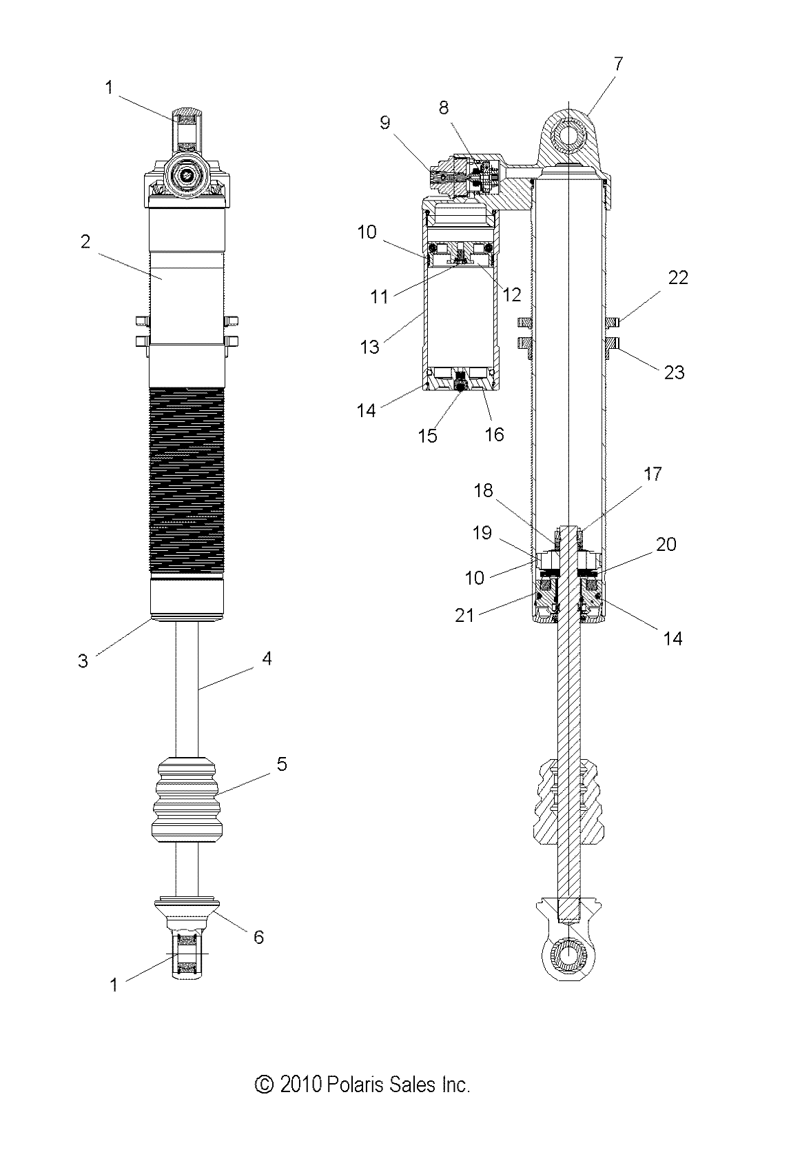 SUSPENSION, FRONT SHOCK (7043597) - R11JH87AA/AD (49RGRSHOCKRR7043595)