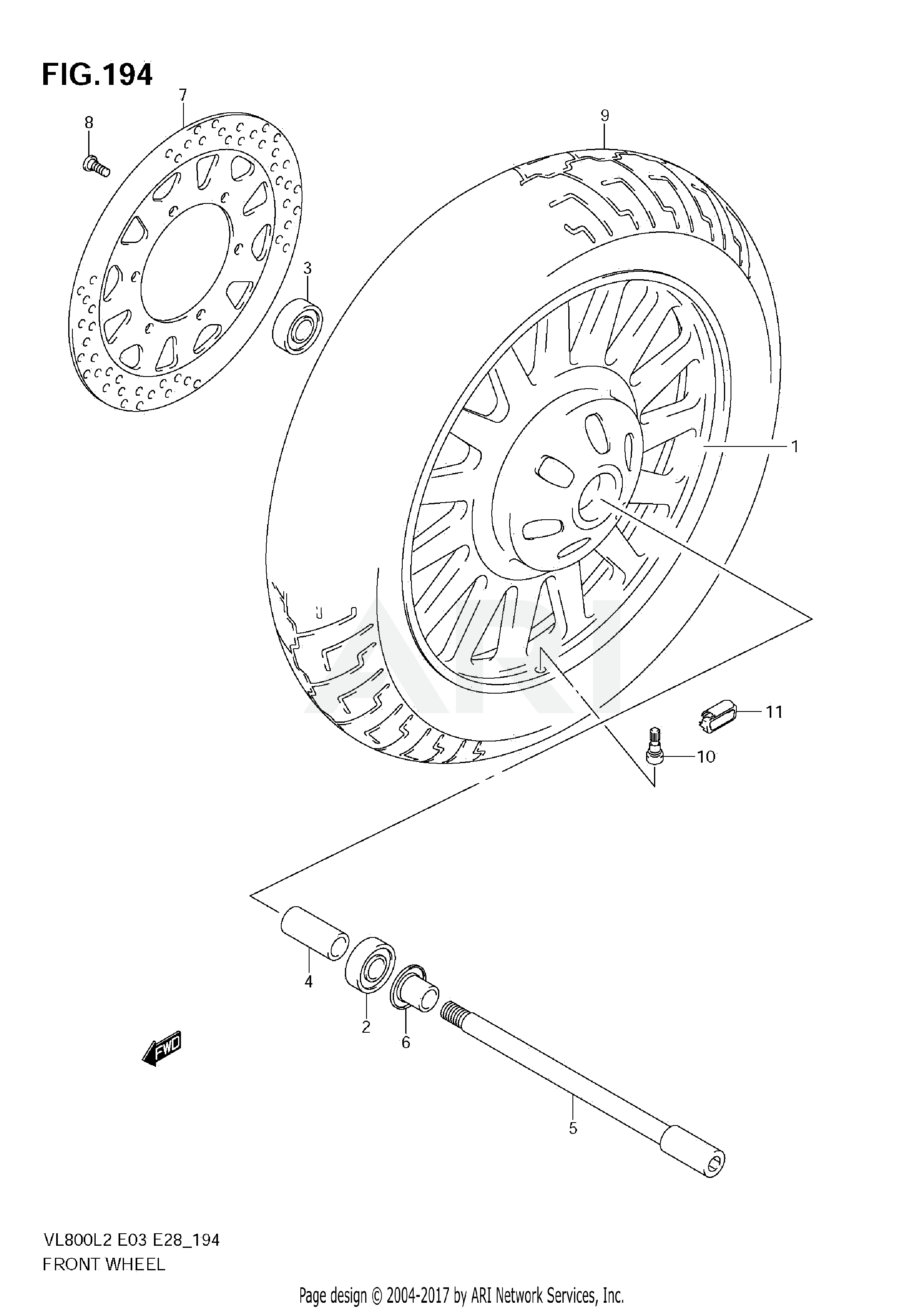 FRONT WHEEL (VL800C  E03)