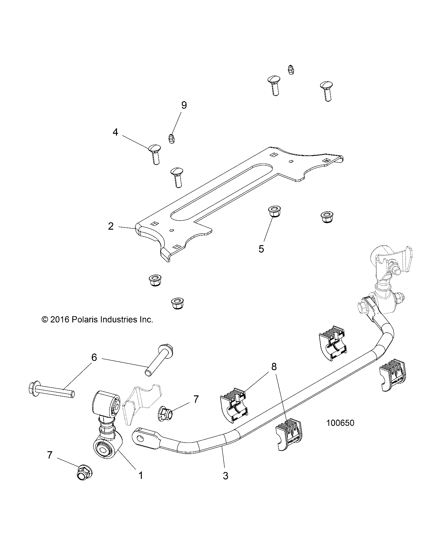 SUSPENSION, STABILIZER BAR, FRONT - A18DCE87BB (100650)