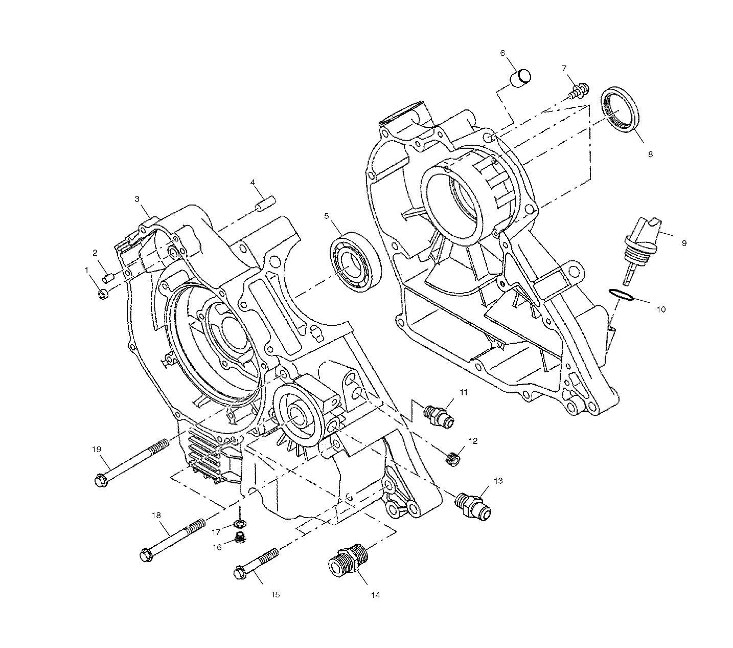 CRANKCASE - A02CB32AA/AB/FC (4970107010C12)