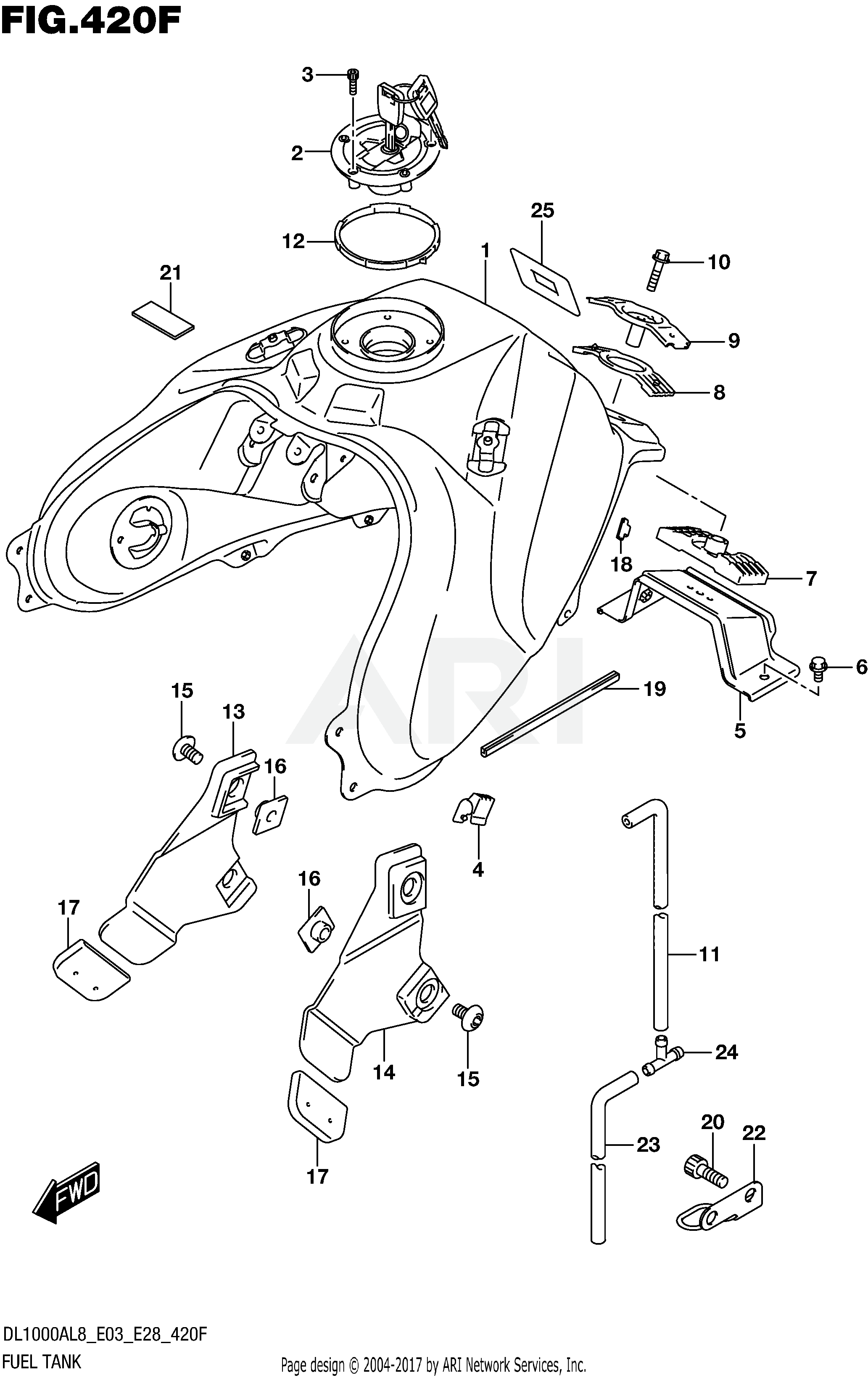 FUEL TANK (DL1000AL8 E33) (FOR YVB,YWW)