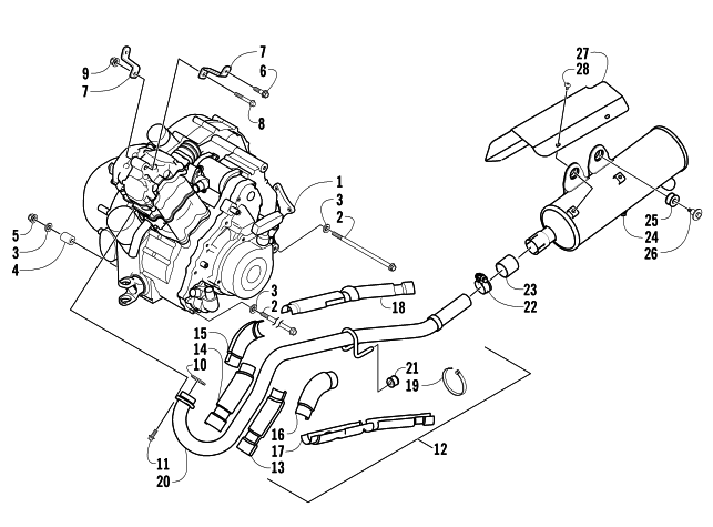 ENGINE AND EXHAUST