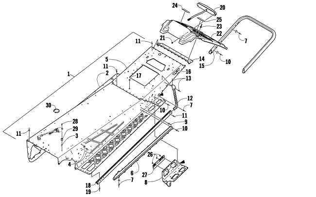 TUNNEL, REAR BUMPER, AND TAILLIGHT ASSEMBLY