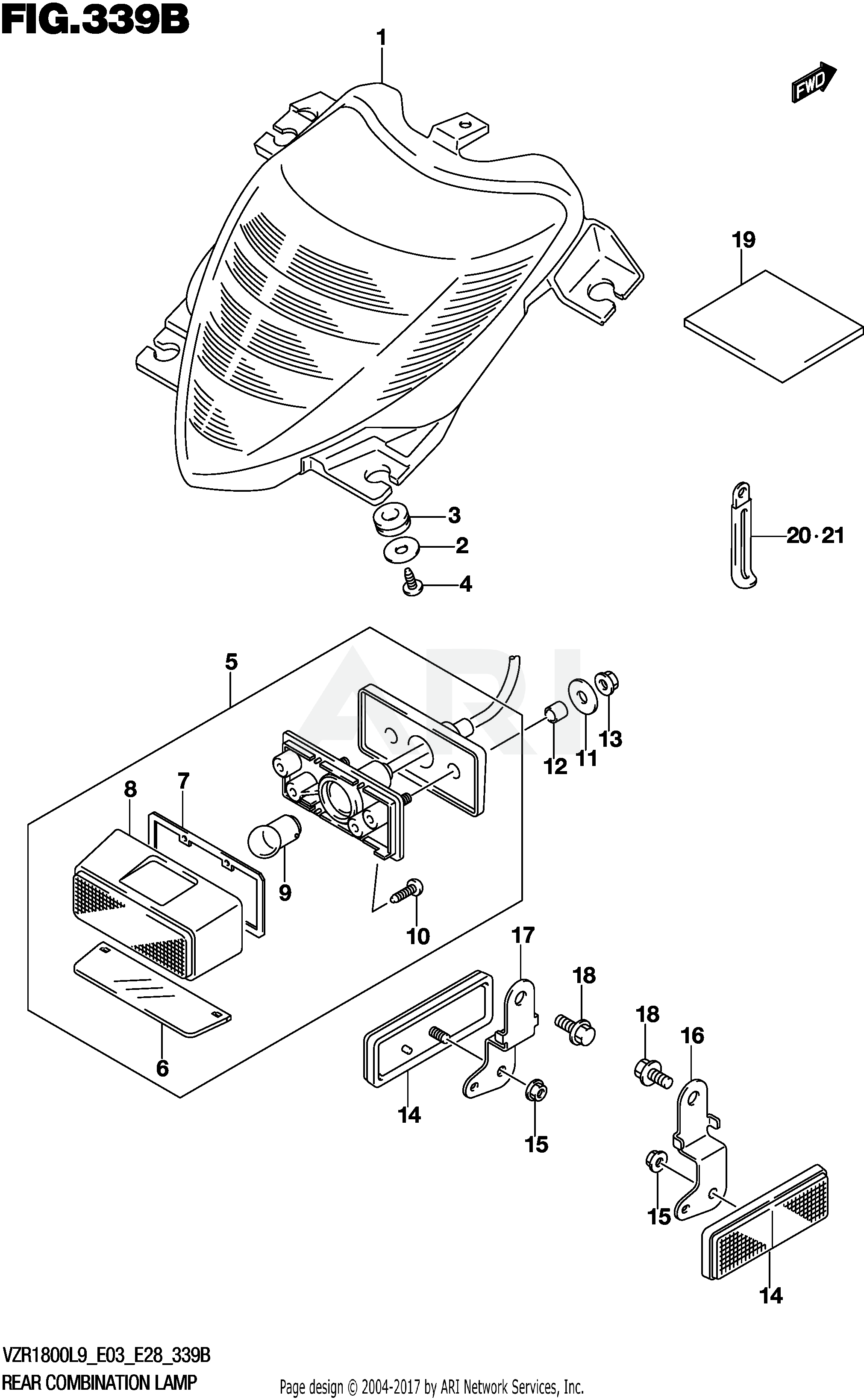 REAR COMBINATION LAMP (VZR1800BZL9 E03)