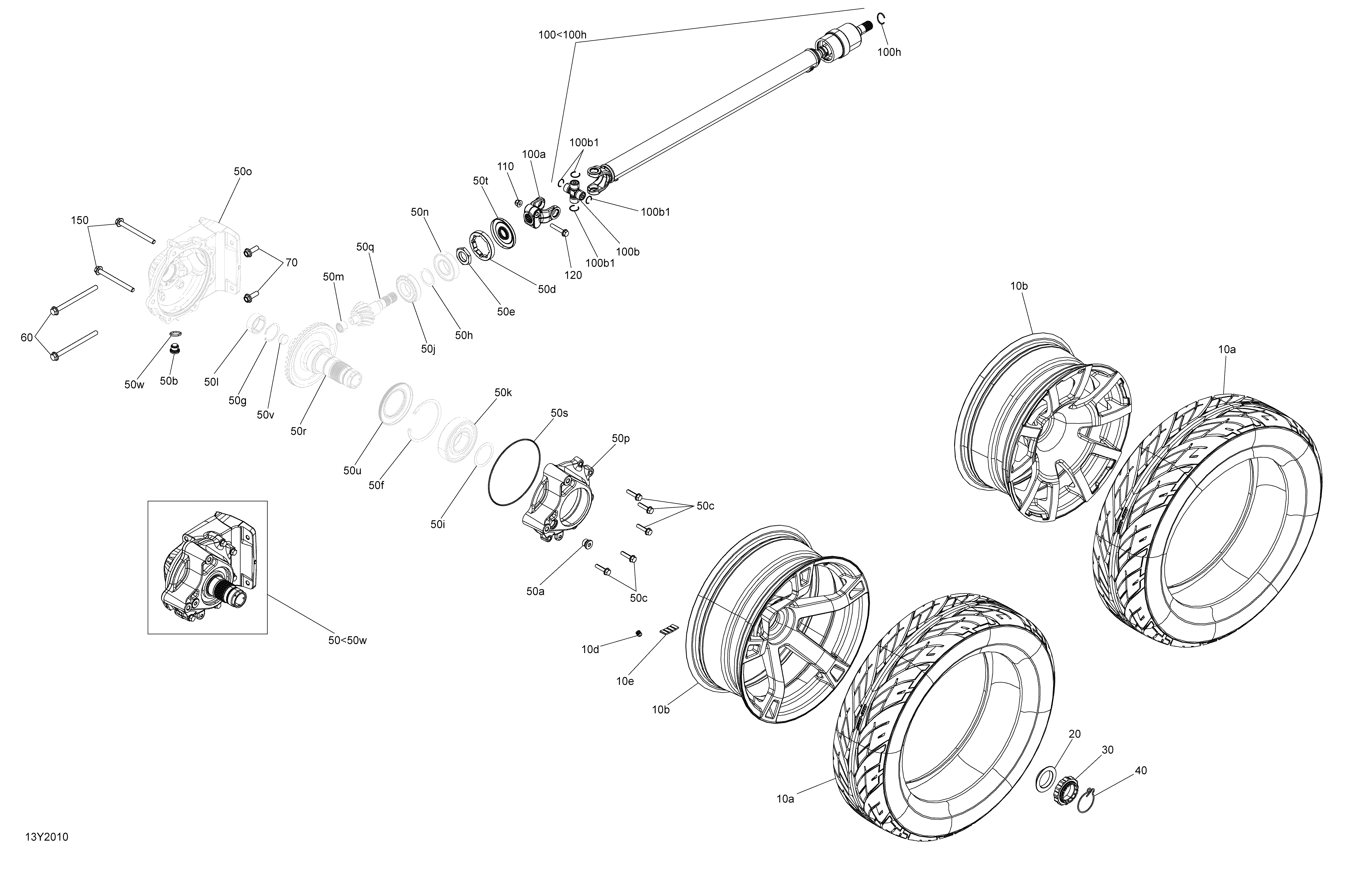 Final Drive,  Rear Wheel - Propeller Shaft