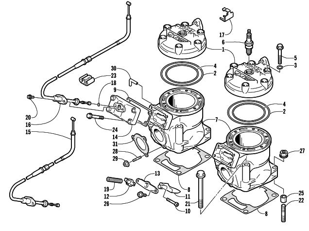 CYLINDER AND HEAD ASSEMBLY