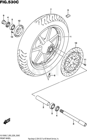 FRONT WHEEL (VL1500BL7 E33)