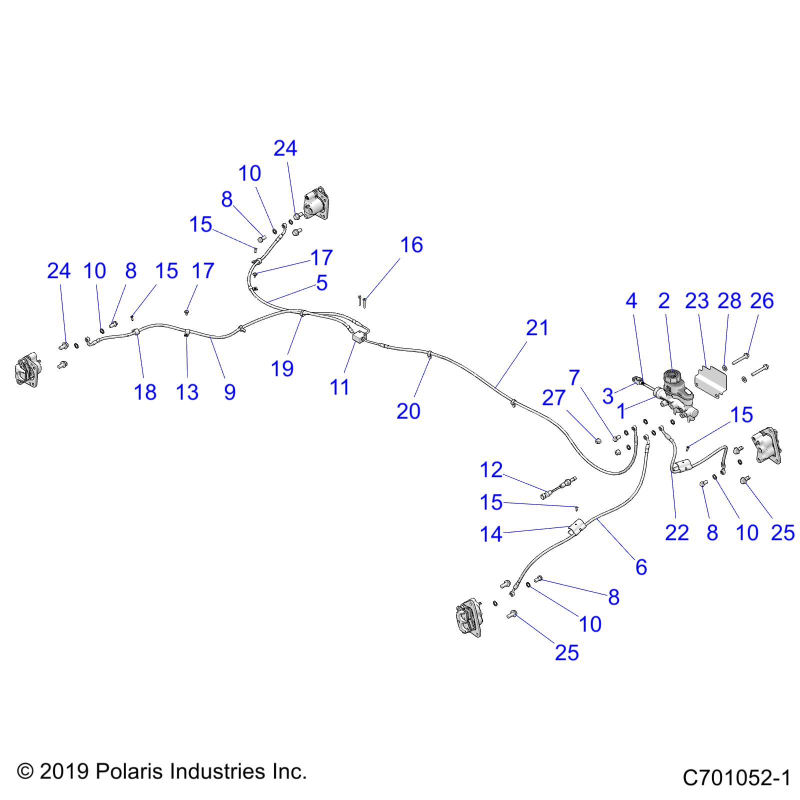 BRAKES, BRAKE LINES and MASTER CYLINDER - Z20CHA57A2/E57AM (C701052-1)