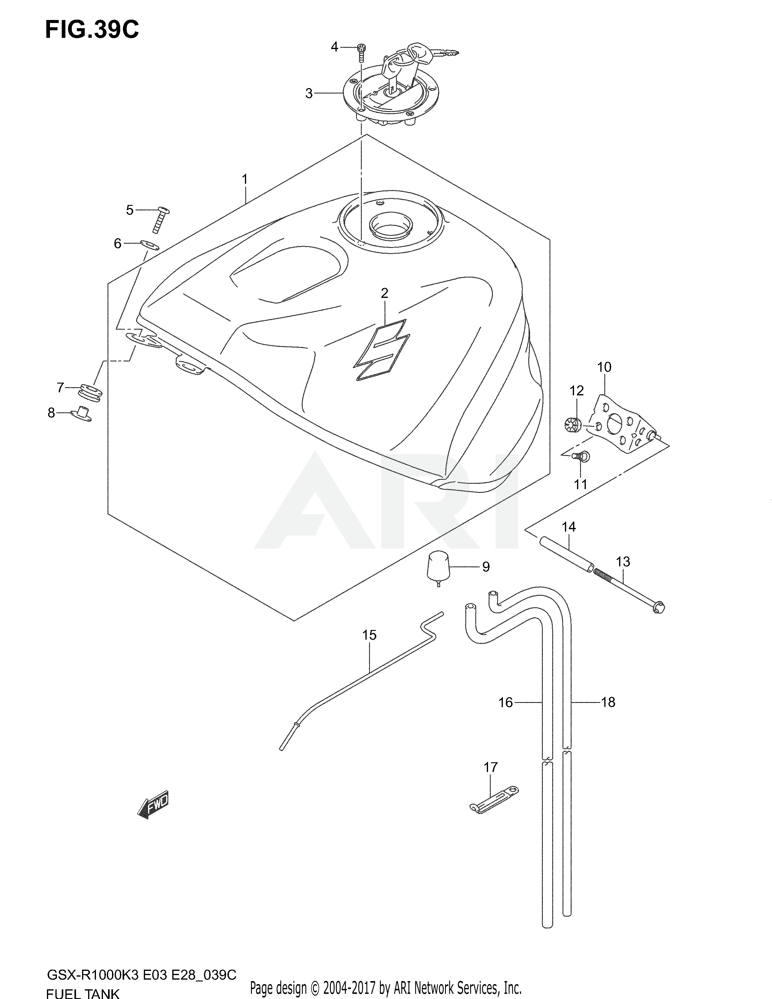 FUEL TANK (GSX-R1000ZK4 E28)