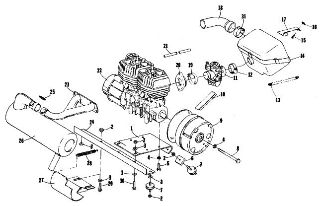 ENGINE AND RELATED PARTS