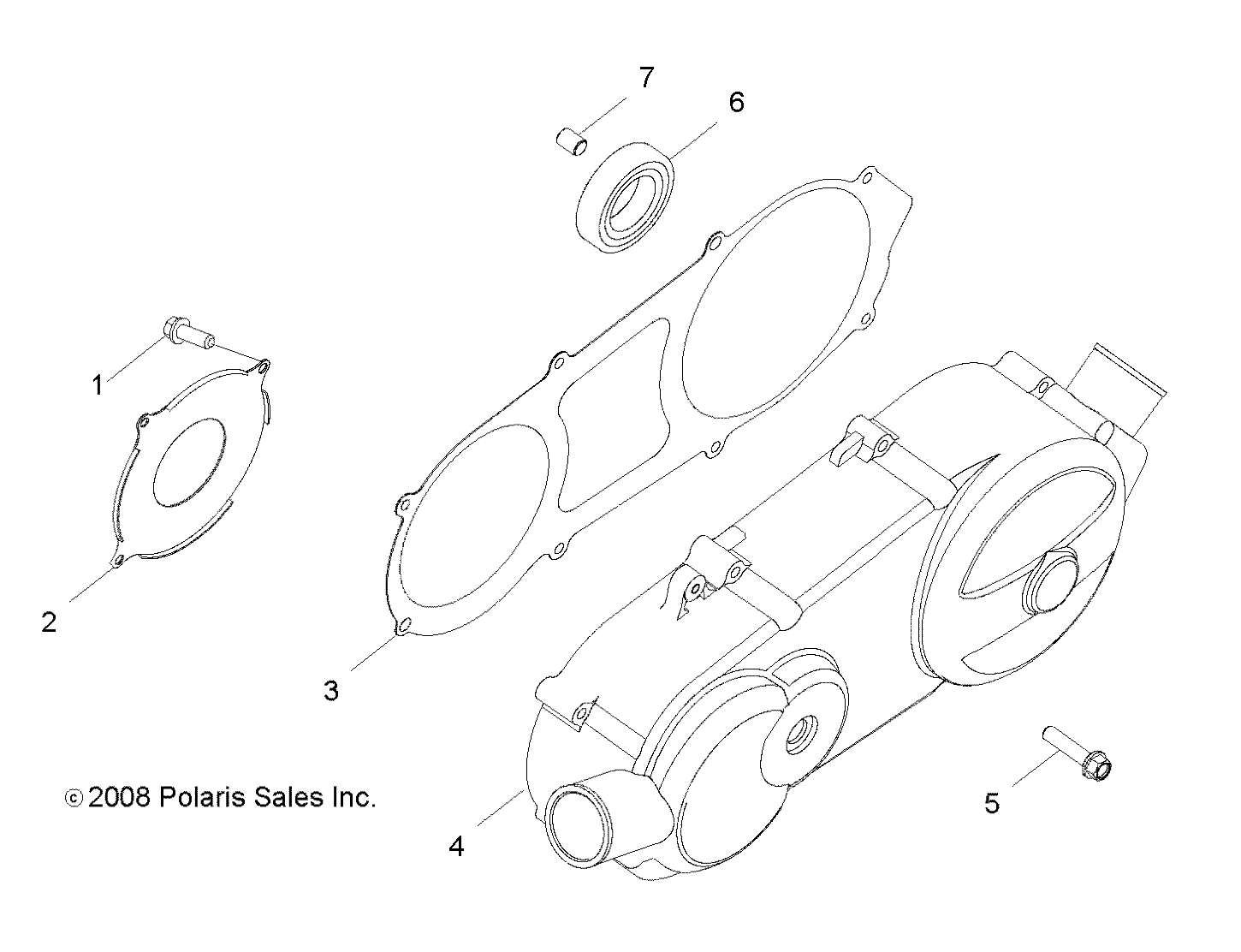 ENGINE, CRANKCASE COVER, LH - A10VA17AA/AD (49RGRCRANKCVRLH09RZR170)