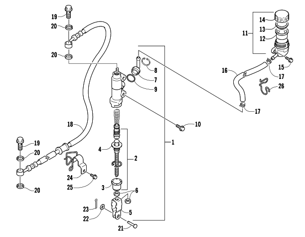 REAR MASTER CYLINDER ASSEMBLY