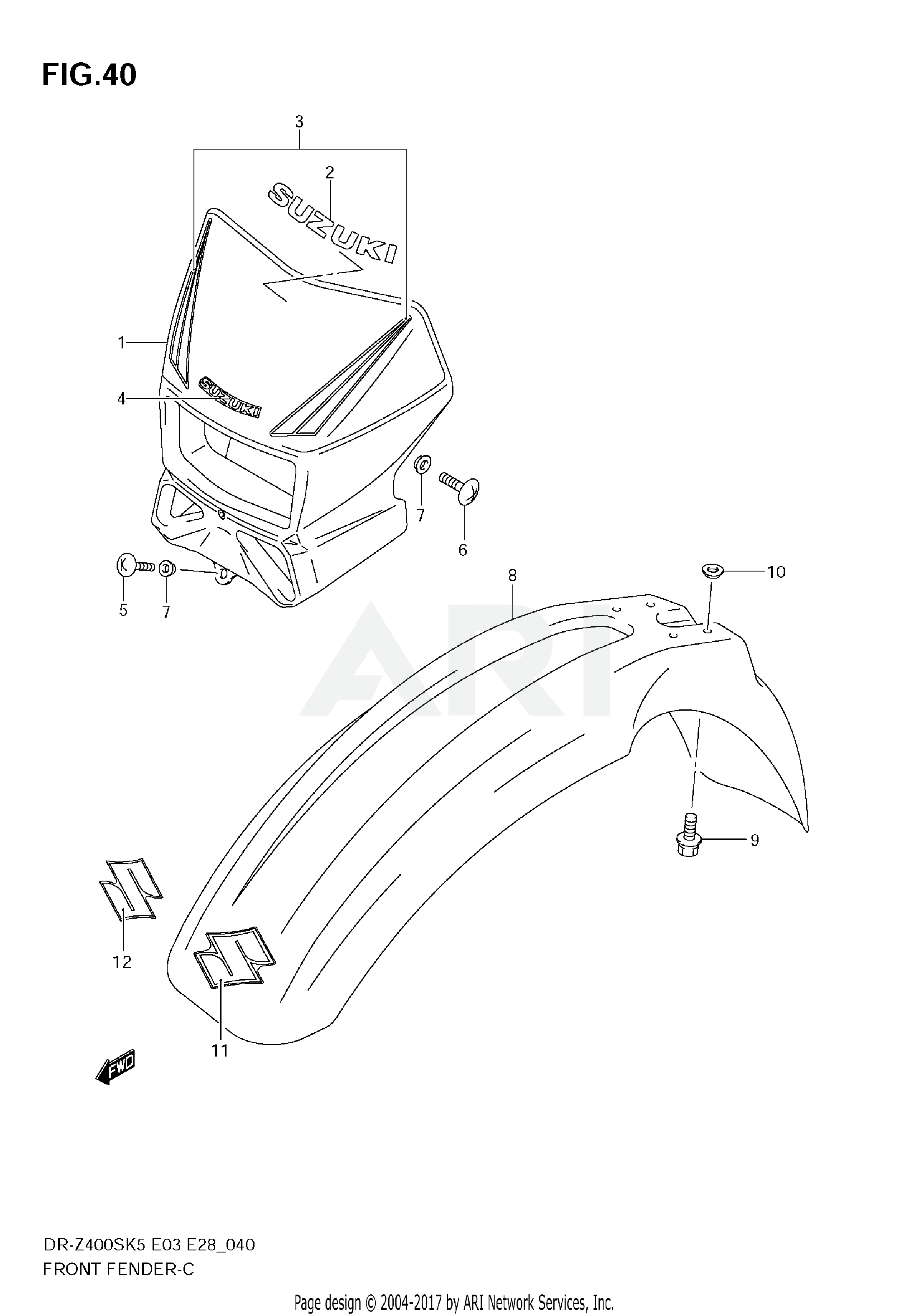 FRONT FENDER (MODEL K5/K6/K7/K8)