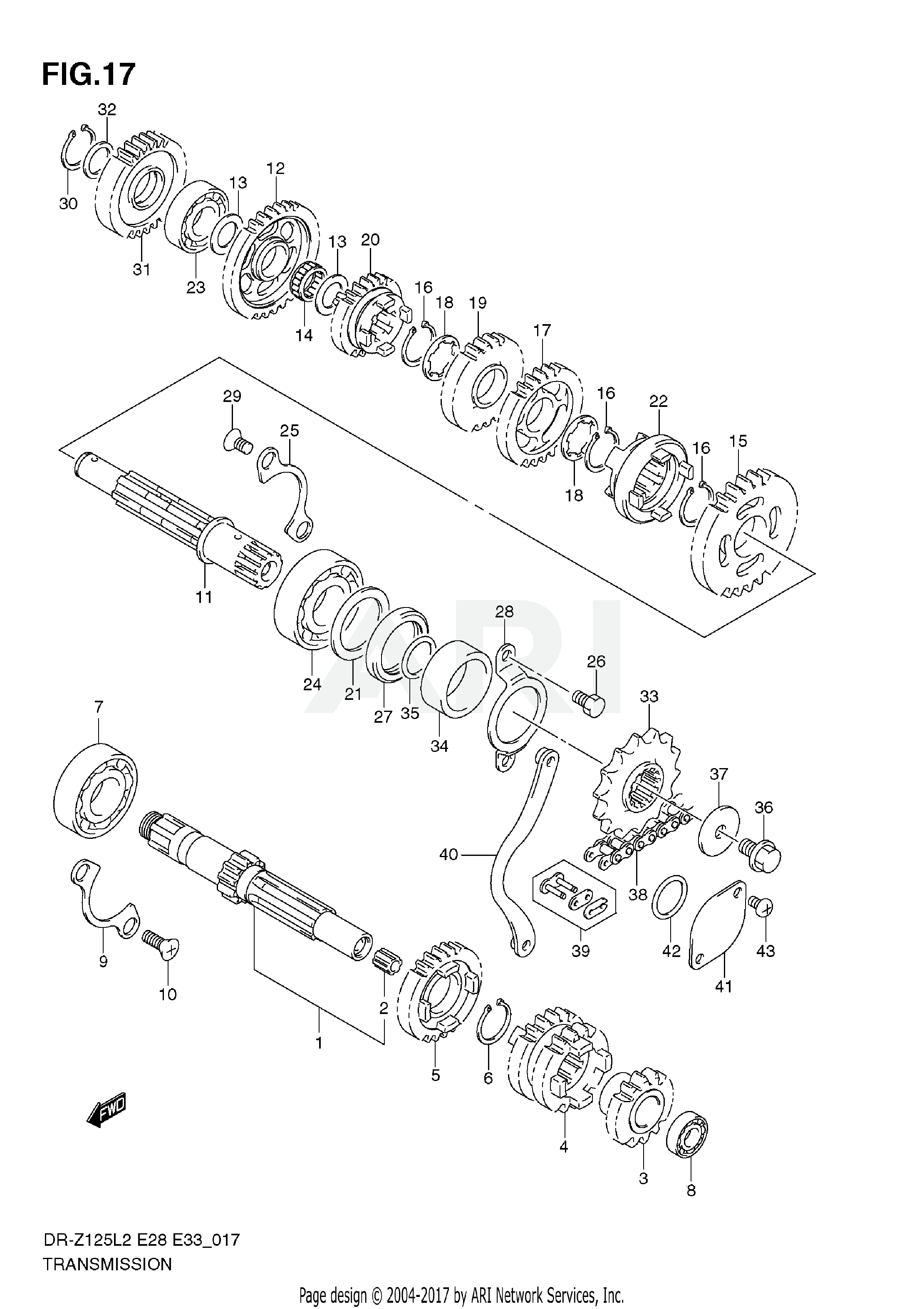 TRANSMISSION (DR-Z125L E33)