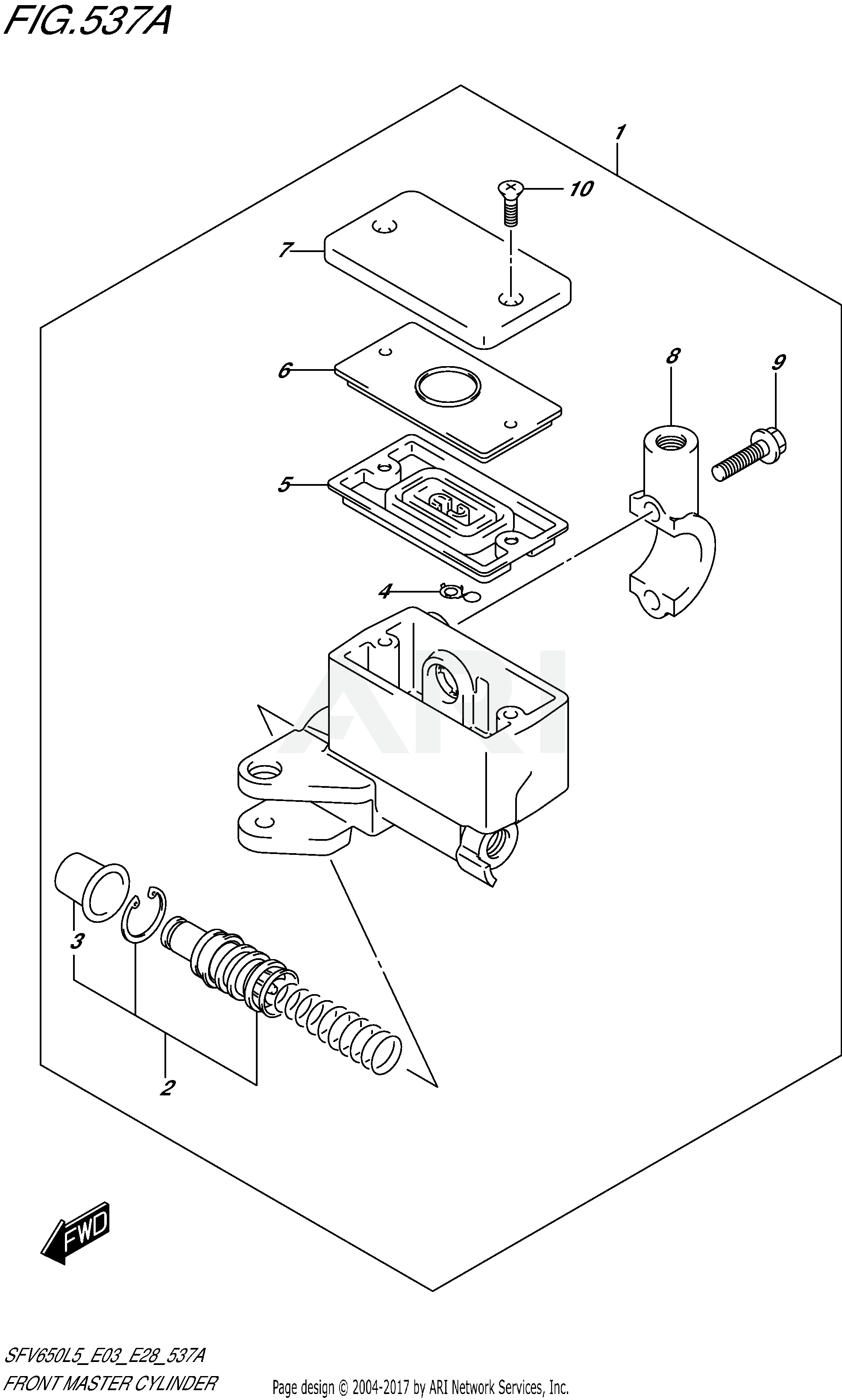 FRONT MASTER CYLINDER (SFV650L5 E03)