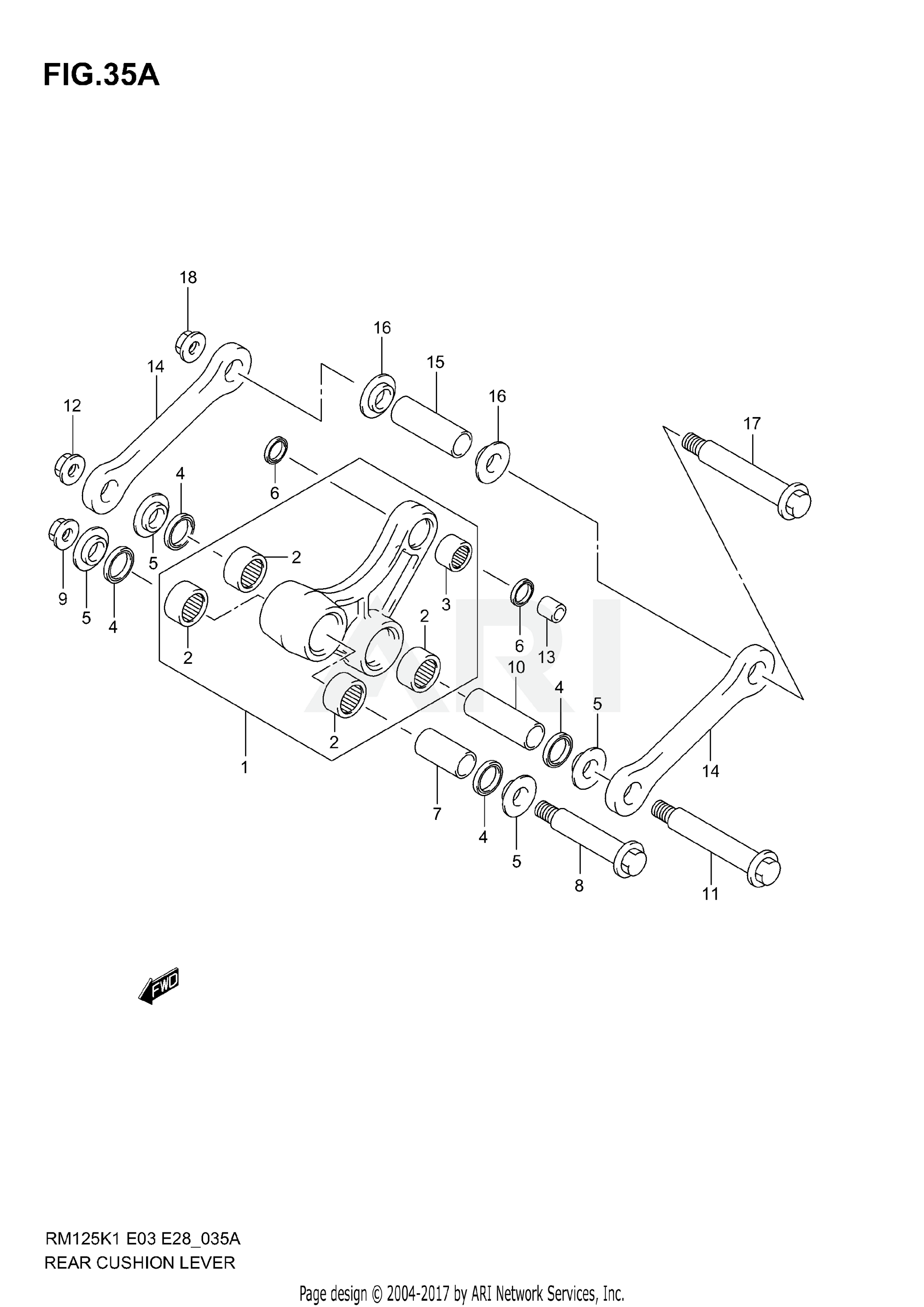 REAR CUSHION LEVER (MODEL K2/K3)