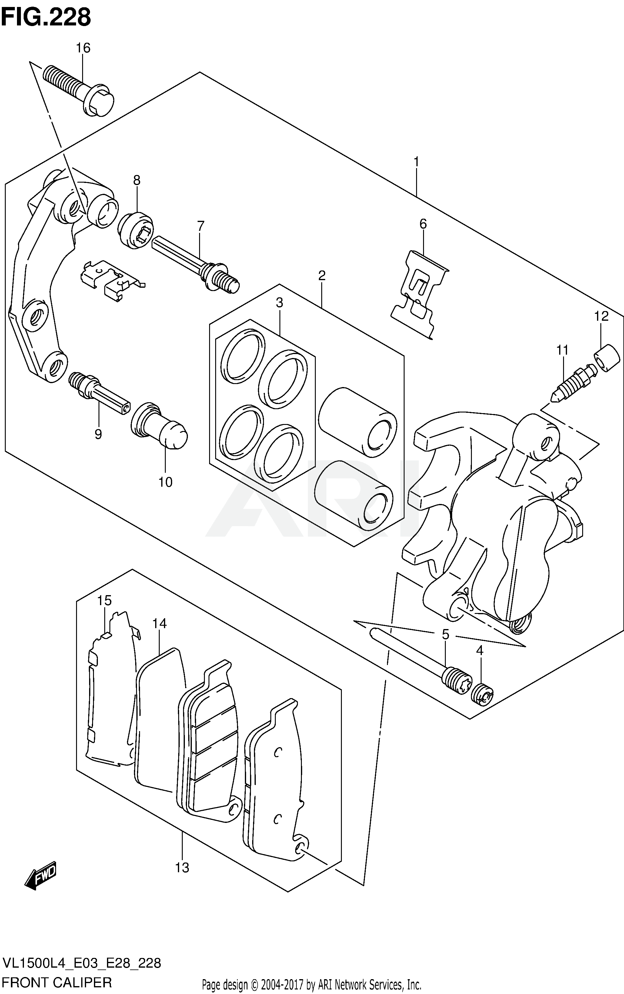 FRONT CALIPER (VL1500L4 E03)