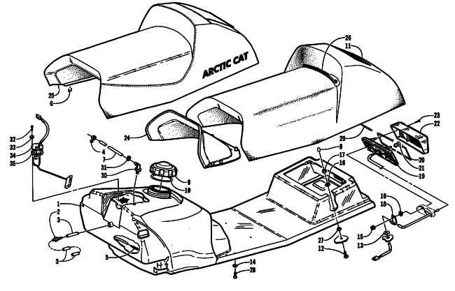 SEAT AND TAILLIGHT ASSEMBLY