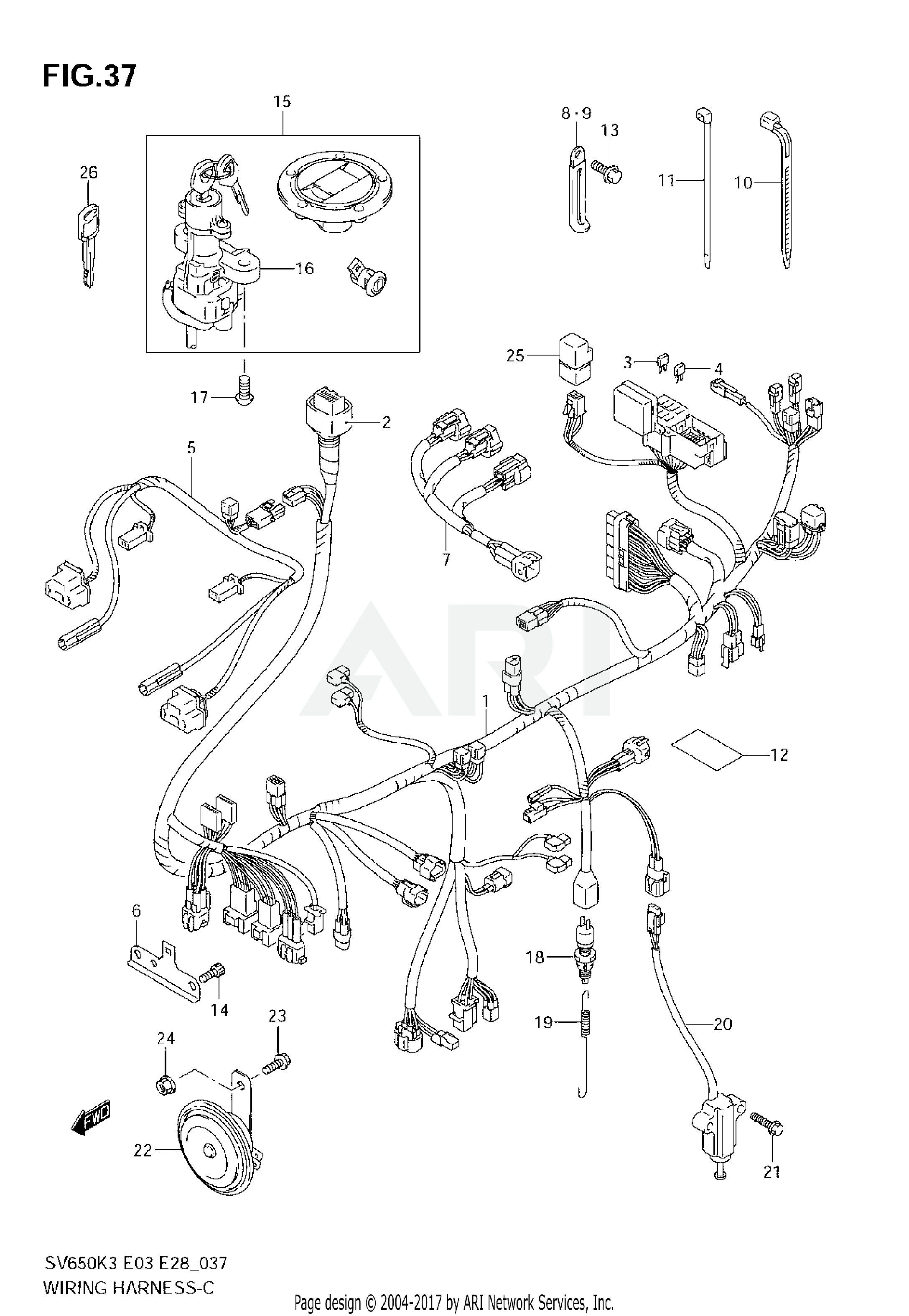 WIRING HARNESS (SV650SK3/SK4)