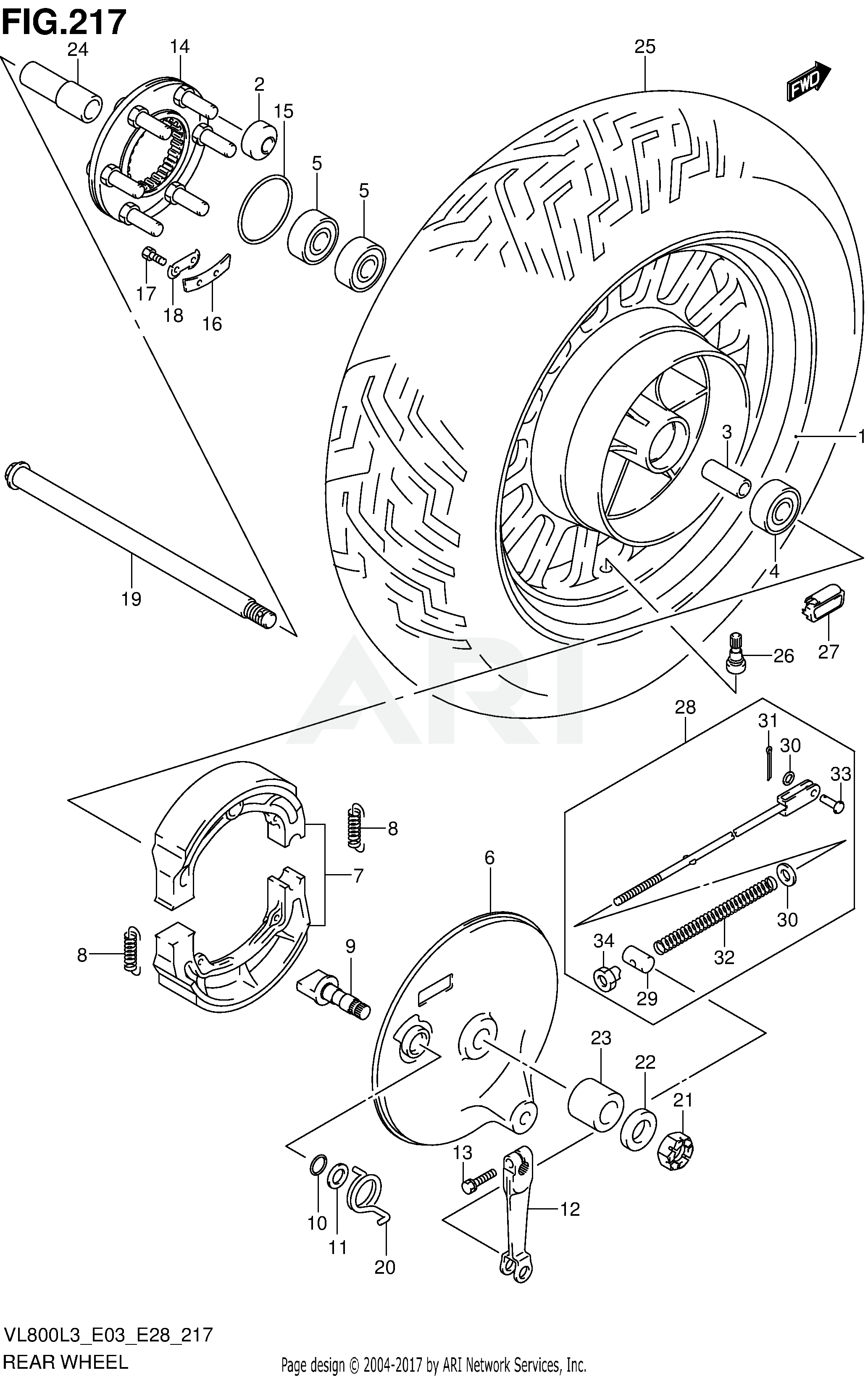 REAR WHEEL (VL800CL3 E33)