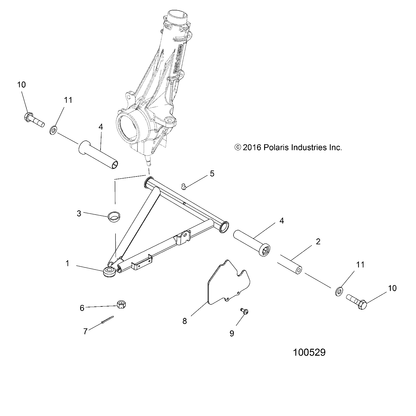 SUSPENSION, A-ARM and STRUT MOUNTING - A18DAA50B7 (100529)