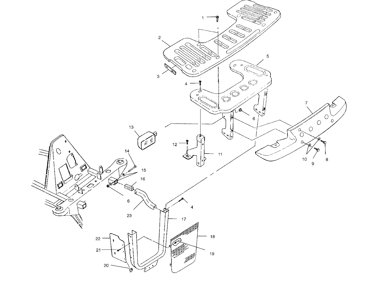 FRONT RACK and BUMPER MOUNTING - A01CD32AA (4964026402A007)