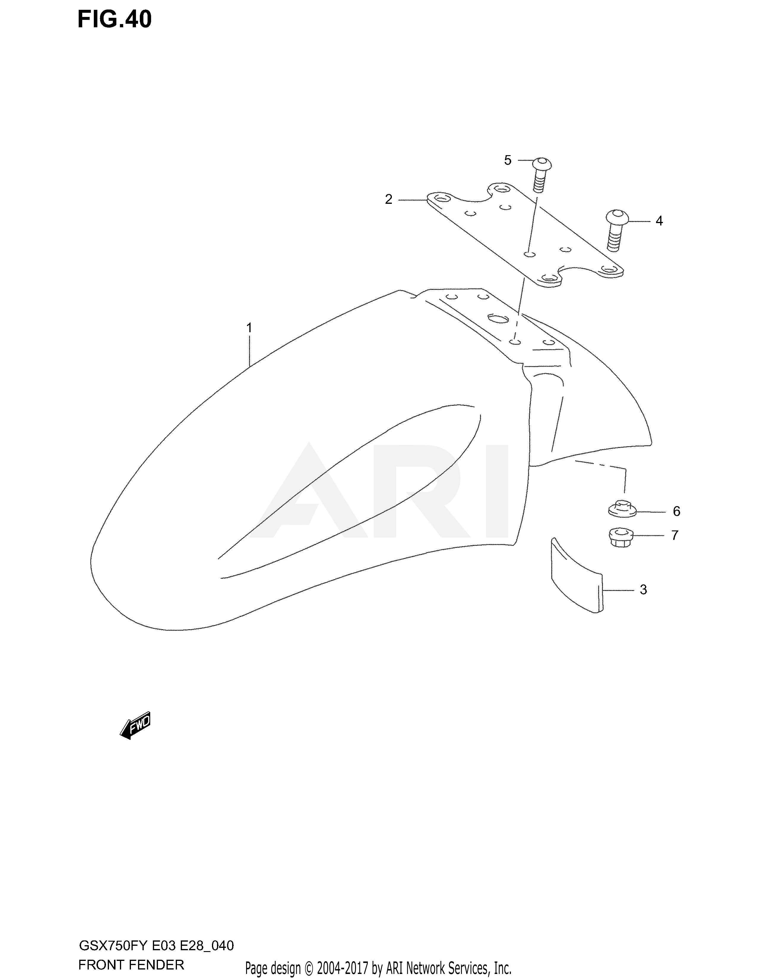 FRONT FENDER (MODEL W/X/Y/K1/K2)