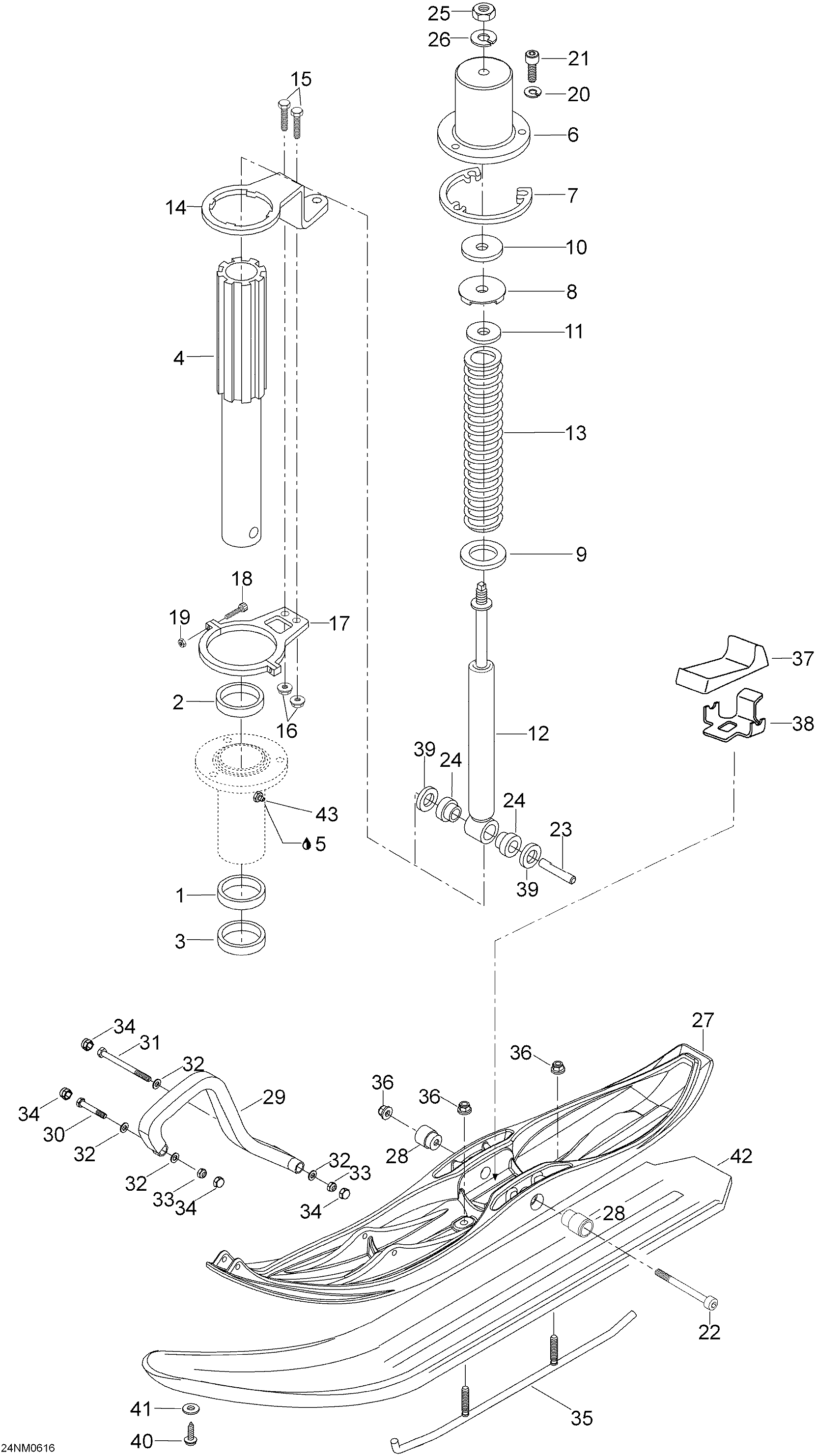 Front Suspension And Ski SWT, 600 WT