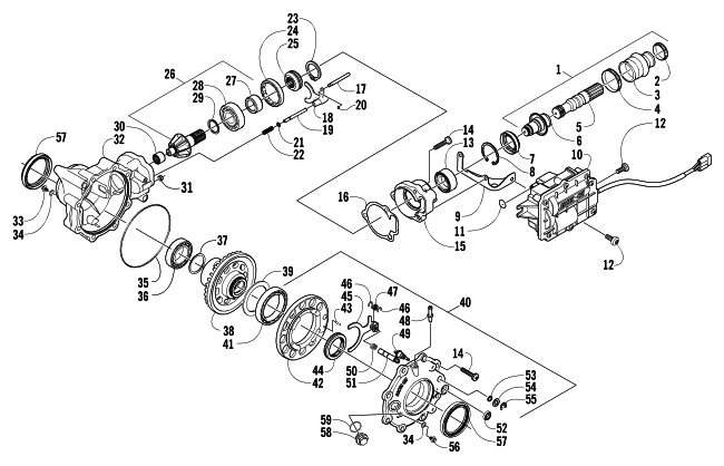 FRONT DRIVE GEARCASE ASSEMBLY