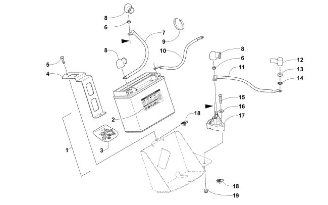 BATTERY AND TRAY ASSEMBLY