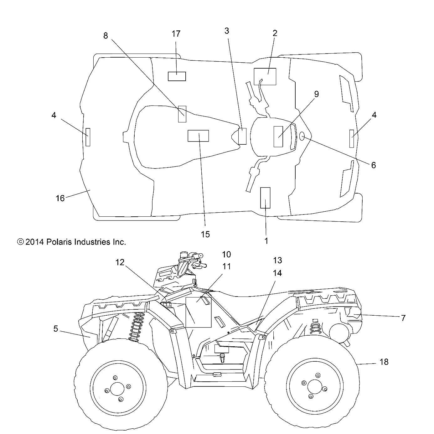 BODY, DECALS - A15SXE95HK (49ATVDECAL151MD)