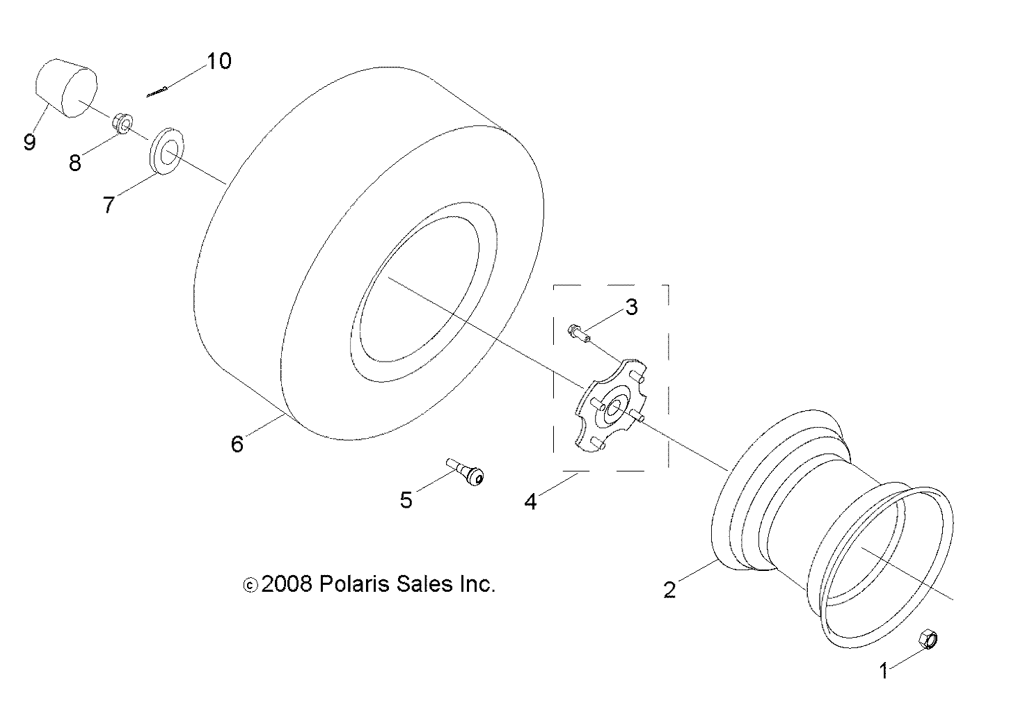 WHEELS, REAR - A10VA17AA/AD (49ATVWHEELREAR09RZR170)