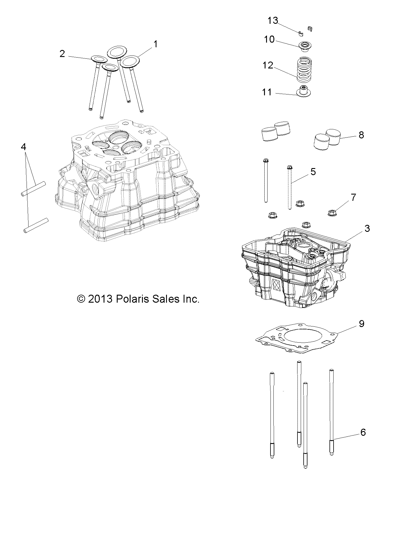 ENGINE, CYLINDER HEAD - A14BH33AJ (49ATVCYLINDERHD14SP325)
