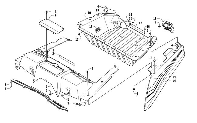 CARGO BOX AND TAILLIGHT ASSEMBLY