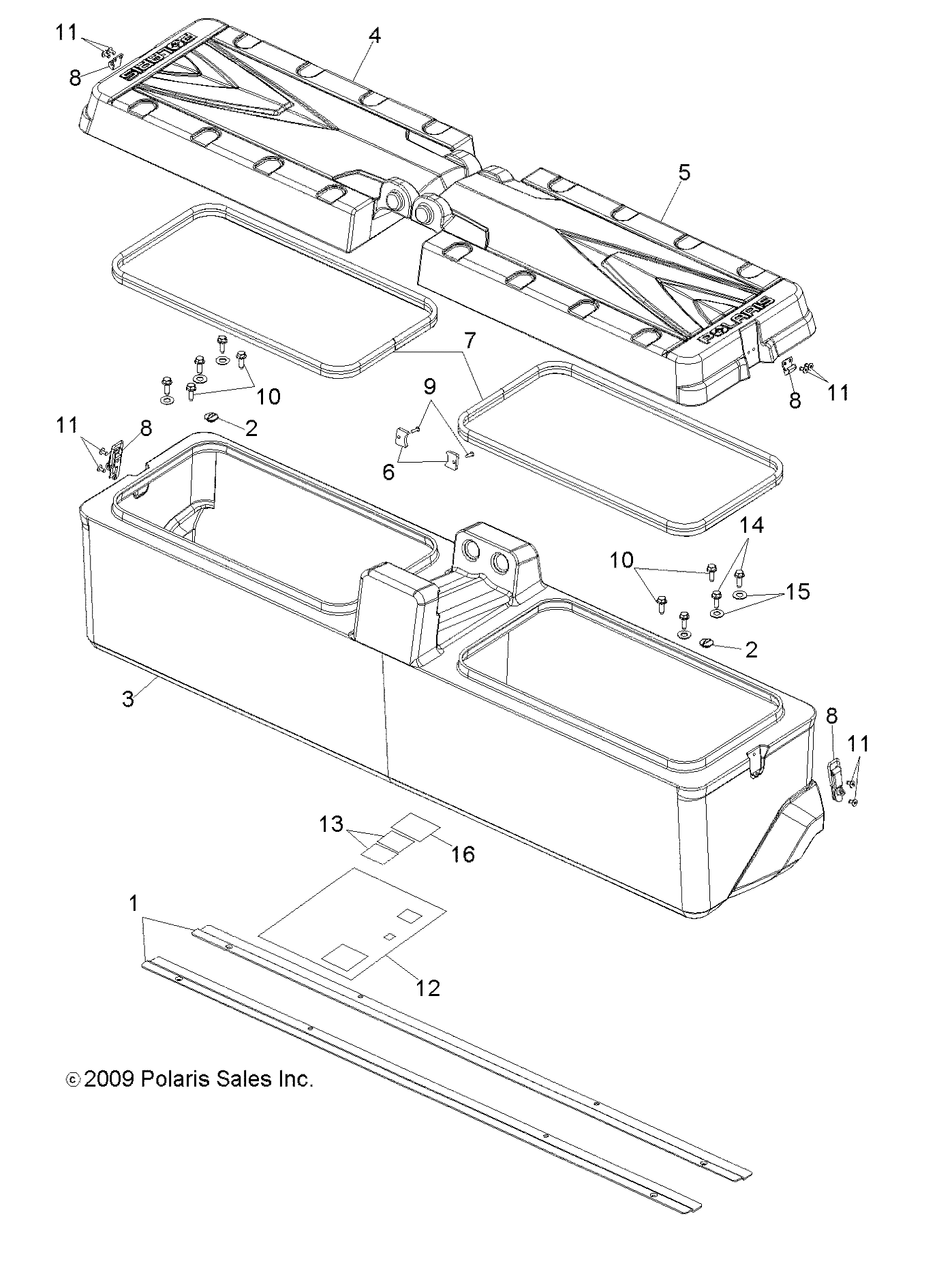 BODY, STORAGE BOX, REAR - R14HR76AA/AJ (49RGRSTORAGE106X6)