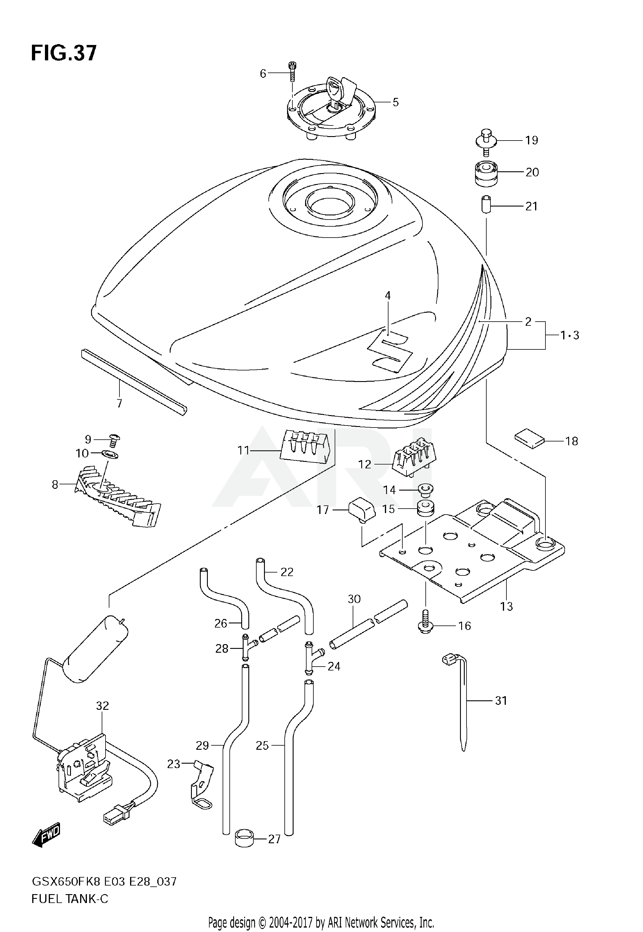 FUEL TANK (MODEL K8)