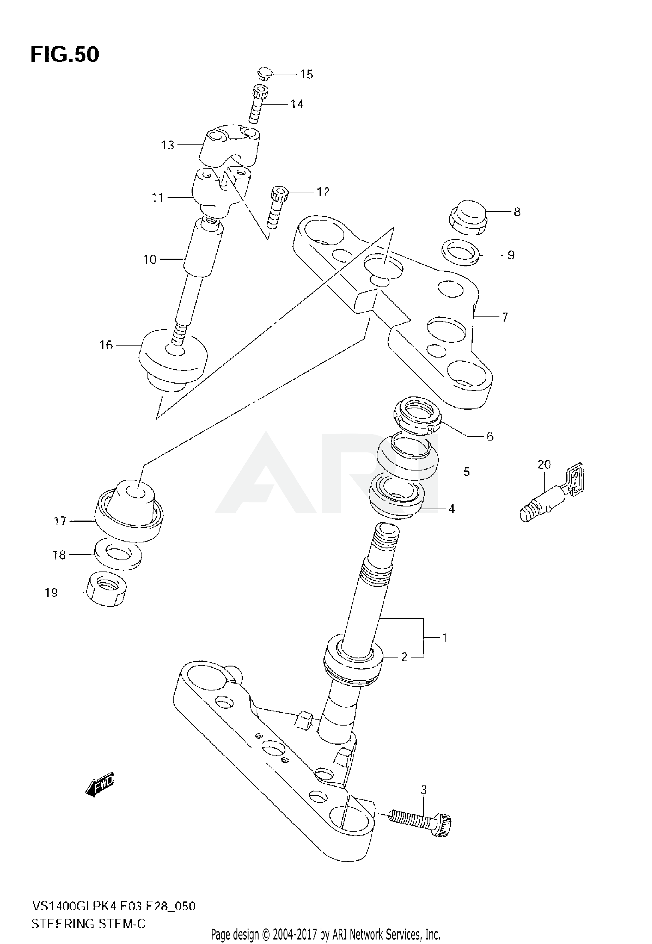 STEERING STEM (MODEL K4)