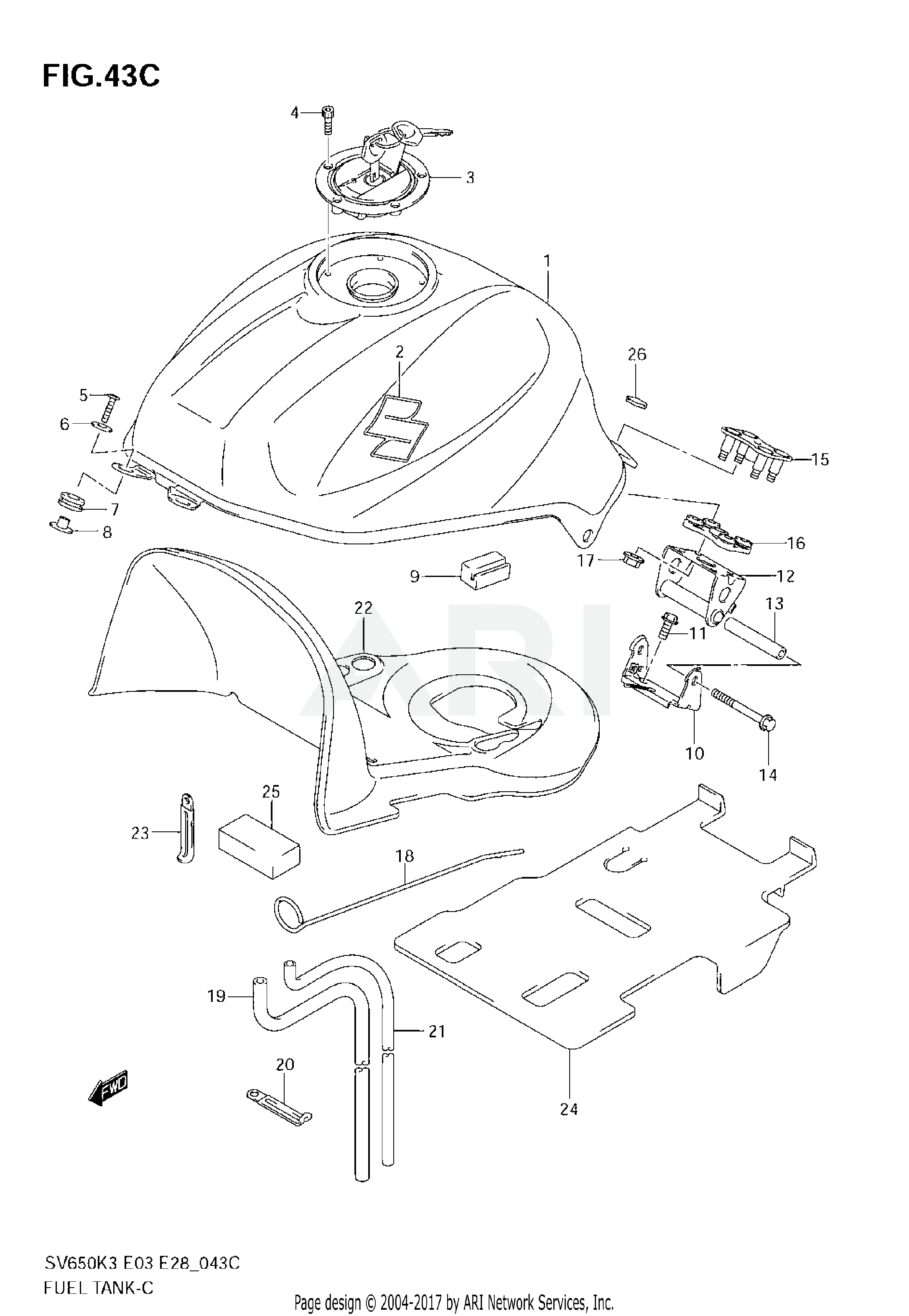 FUEL TANK (MODEL K7)