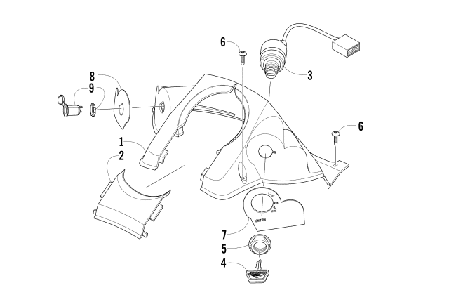 CONSOLE AND SWITCH ASSEMBLY