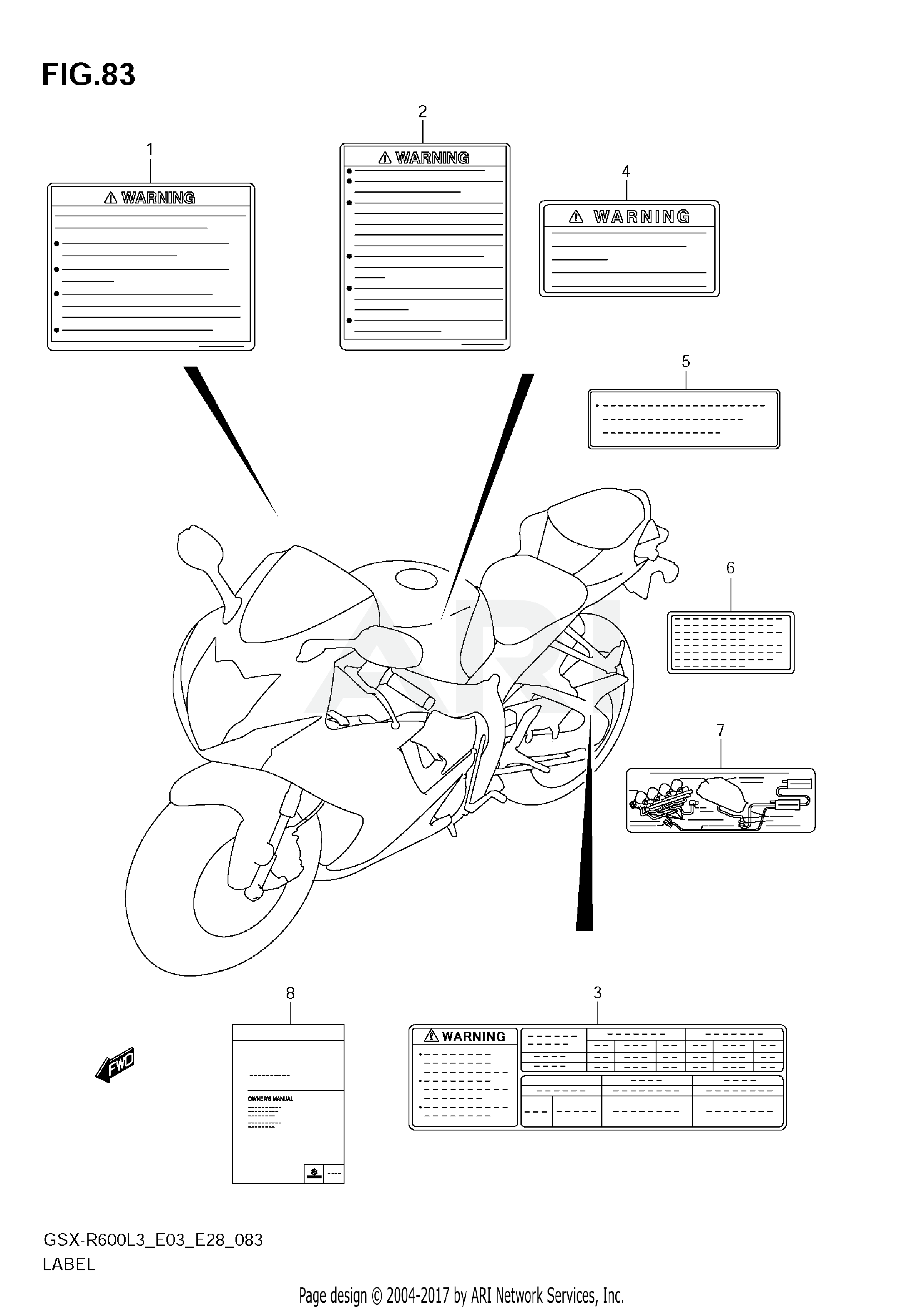 LABEL (GSX-R600L3 E33)