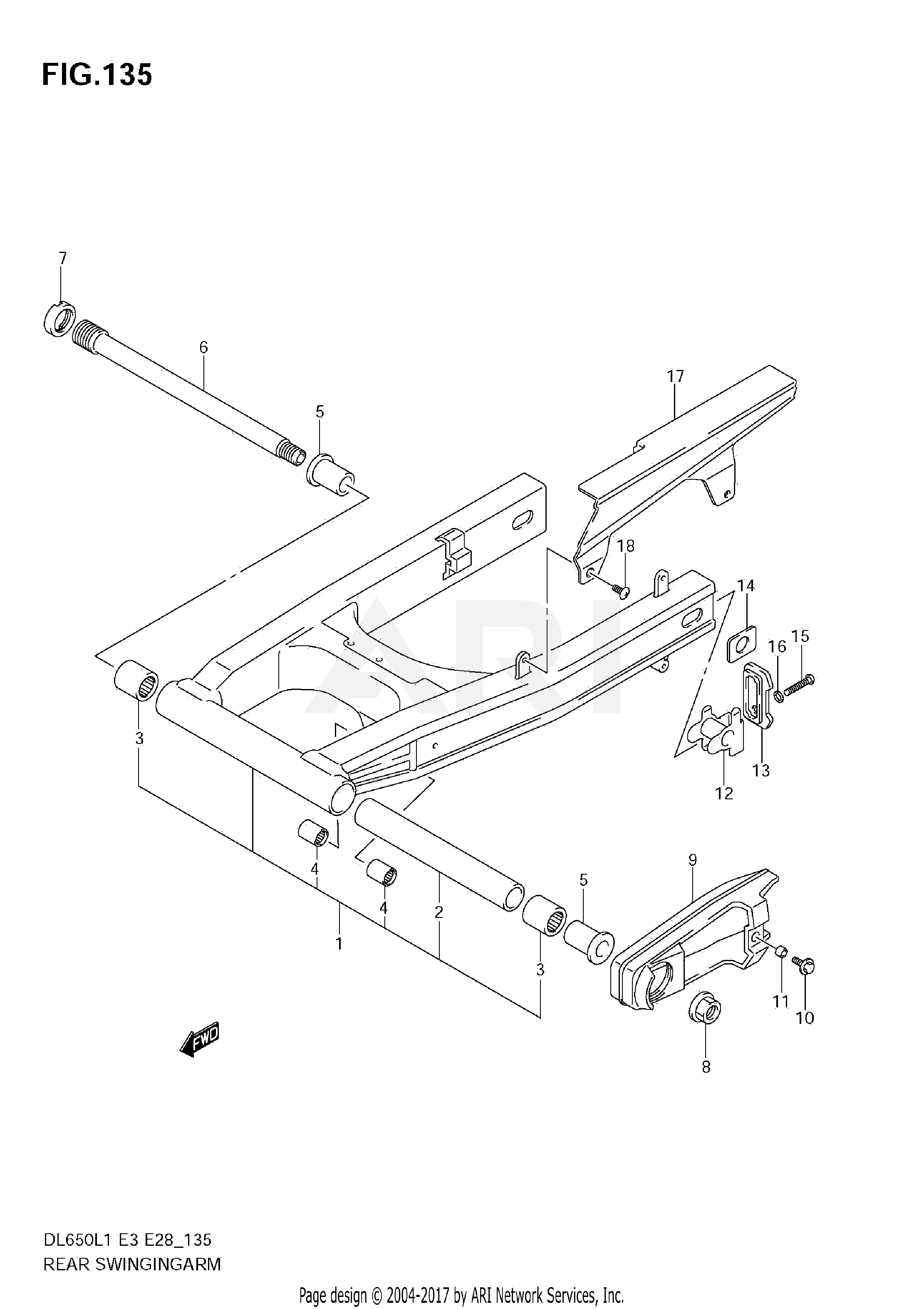 REAR SWINGING ARM