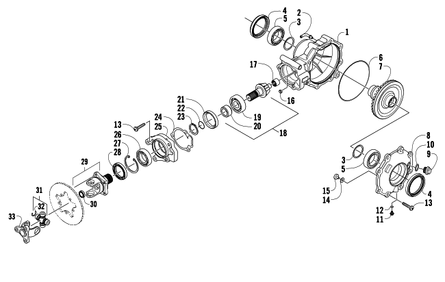 REAR DRIVE GEARCASE ASSEMBLY