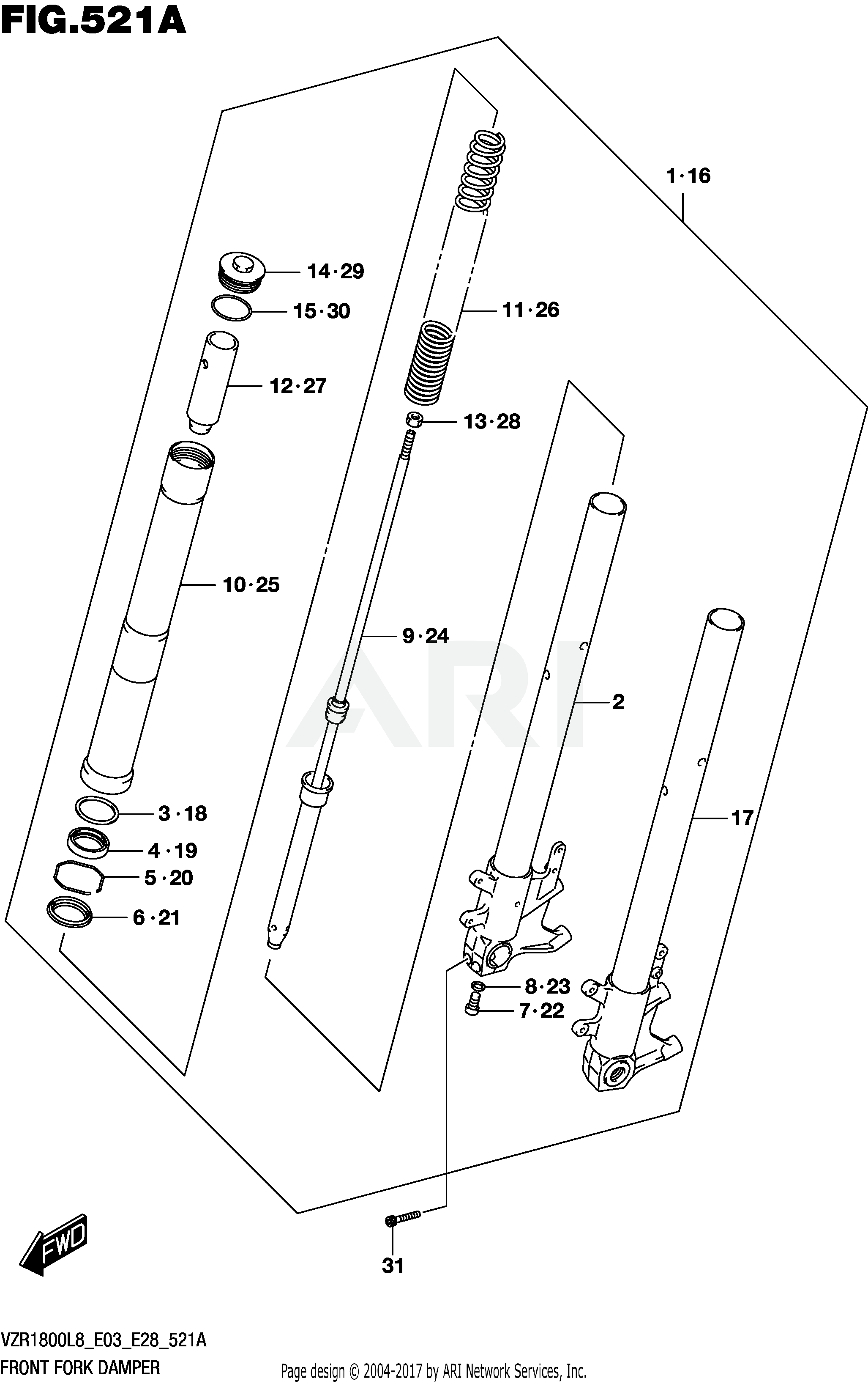 FRONT FORK DAMPER (VZR1800L8 E28)