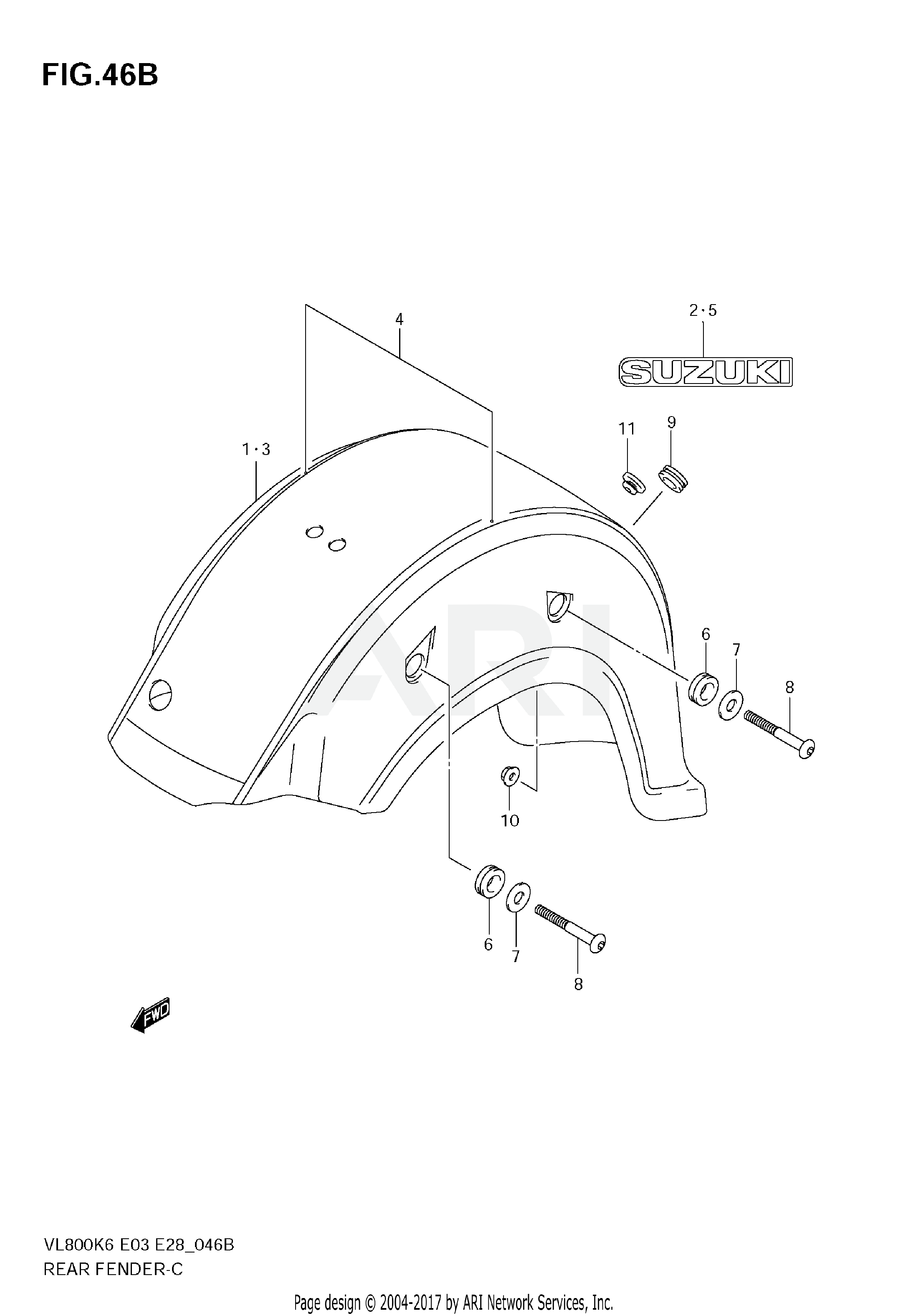 REAR FENDER (VL800K8)