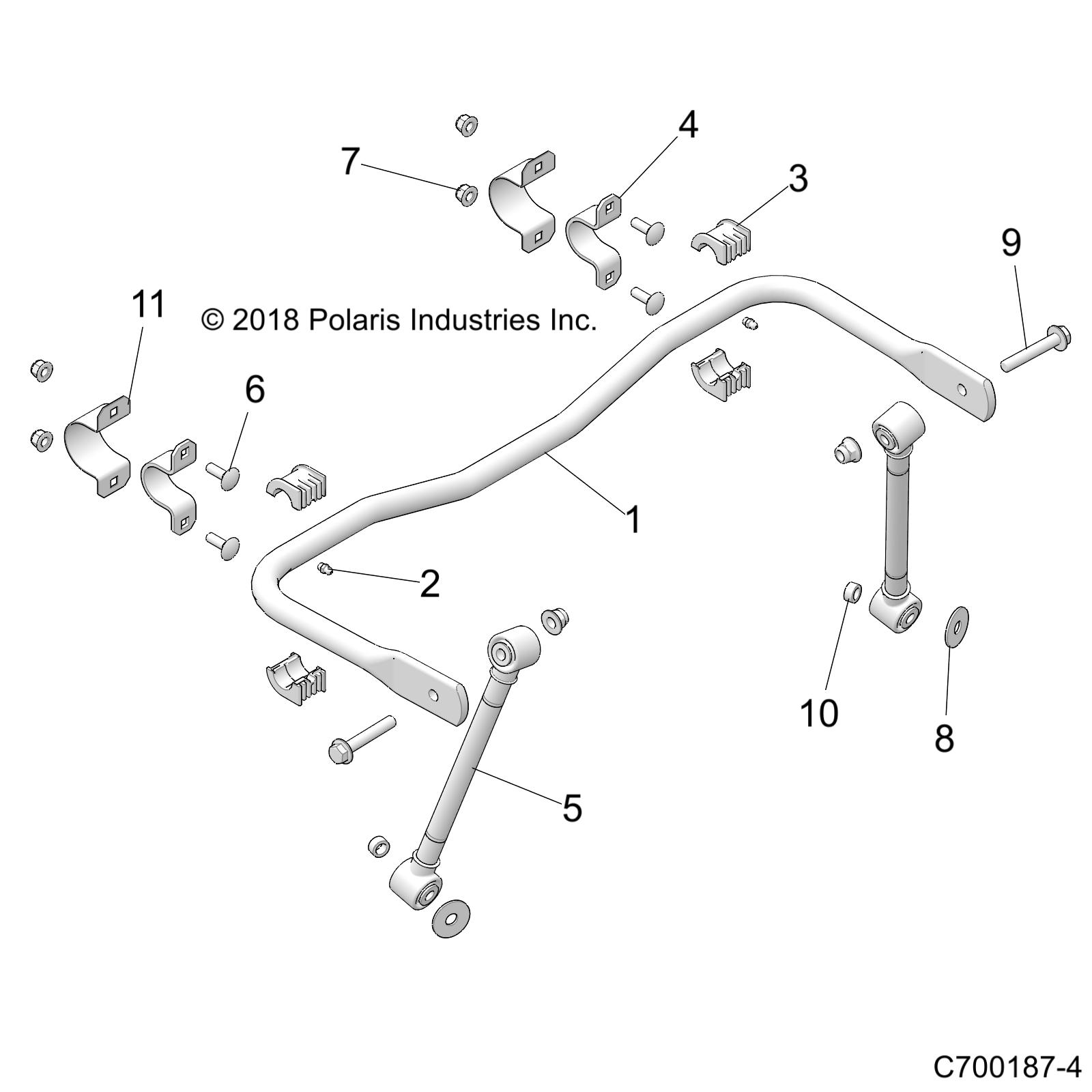 SUSPENSION, REAR, STABILIZER BAR - Z20CHA57K2 (C700187-4)