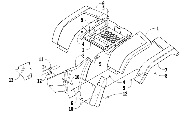 REAR BODY PANEL ASSEMBLY