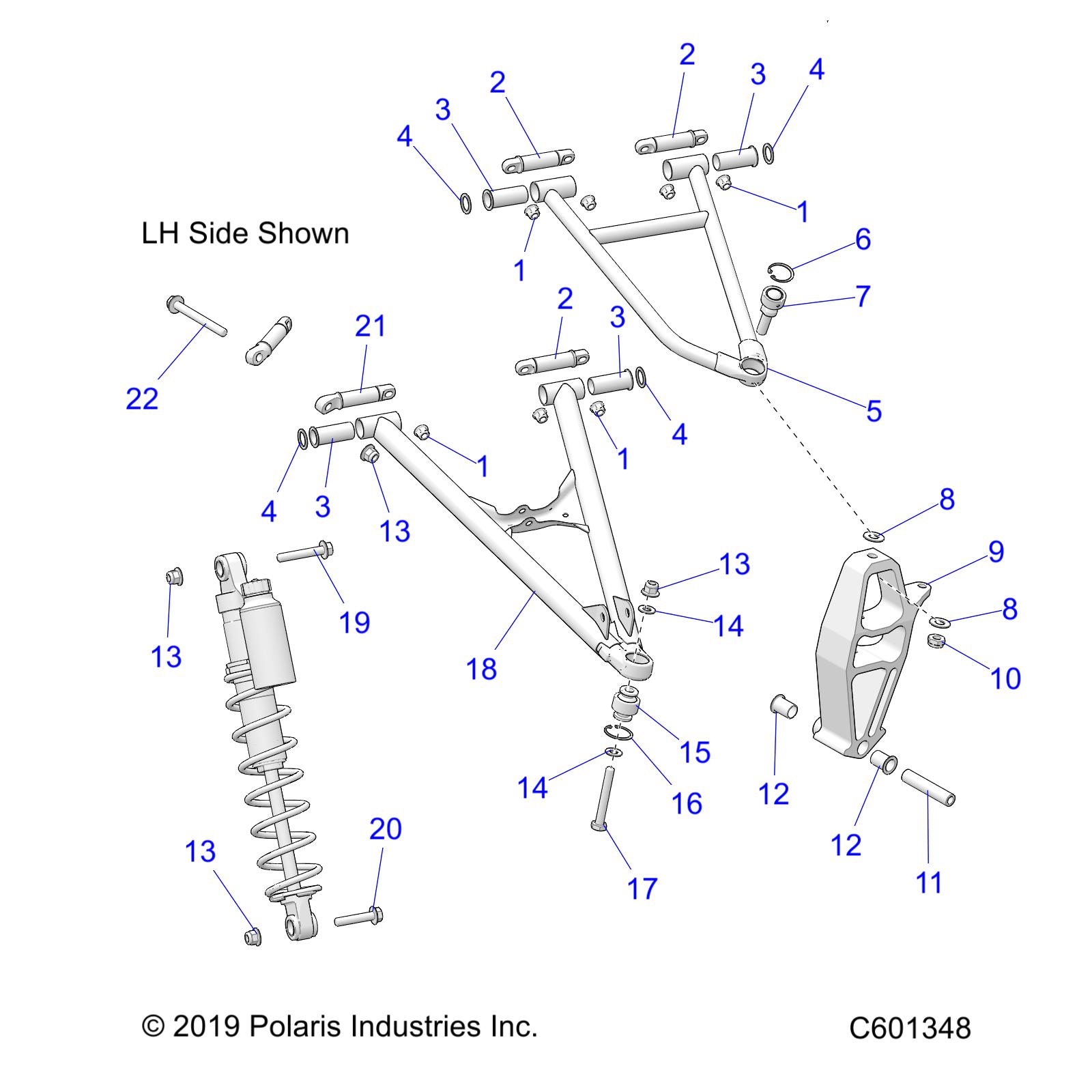 SUSPENSION, CONTROL ARMS and SPINDLE - S20DCH6PS ALL OPTIONS (C601348)