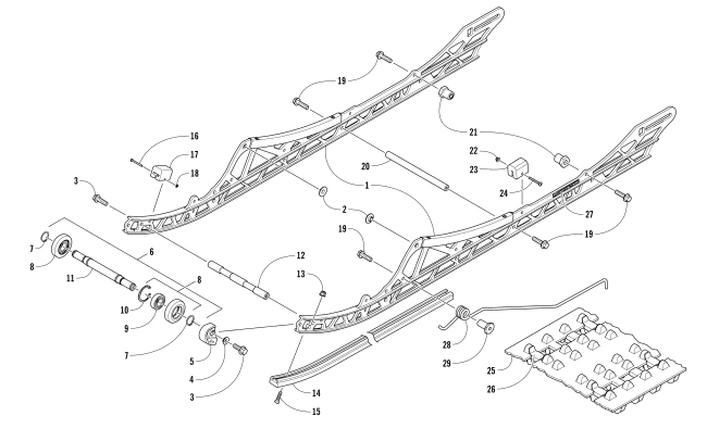 SLIDE RAIL AND TRACK ASSEMBLY