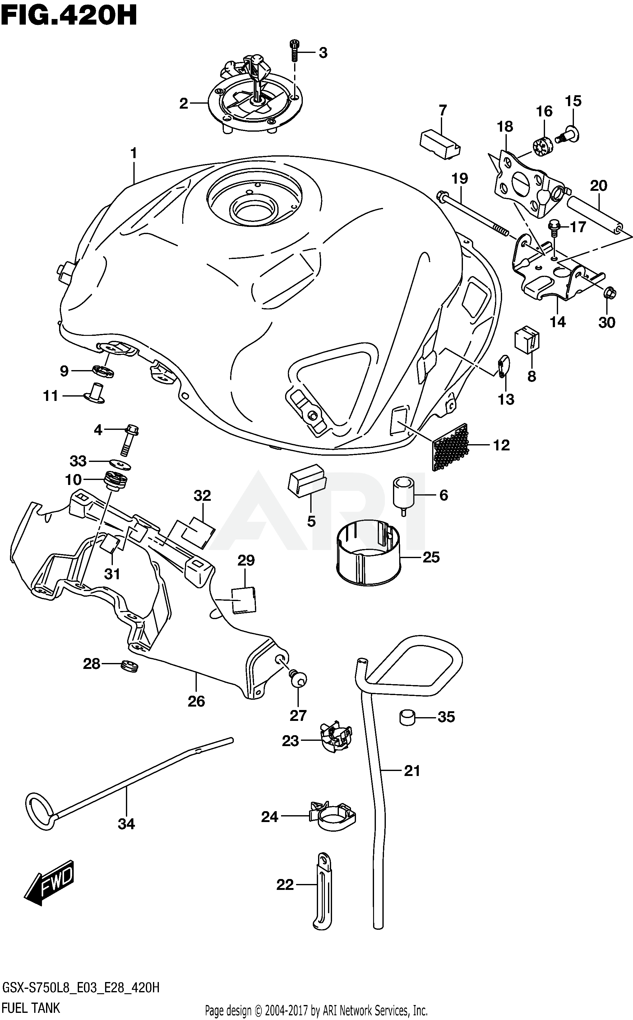 FUEL TANK (GSX-S750AZL8 E33)