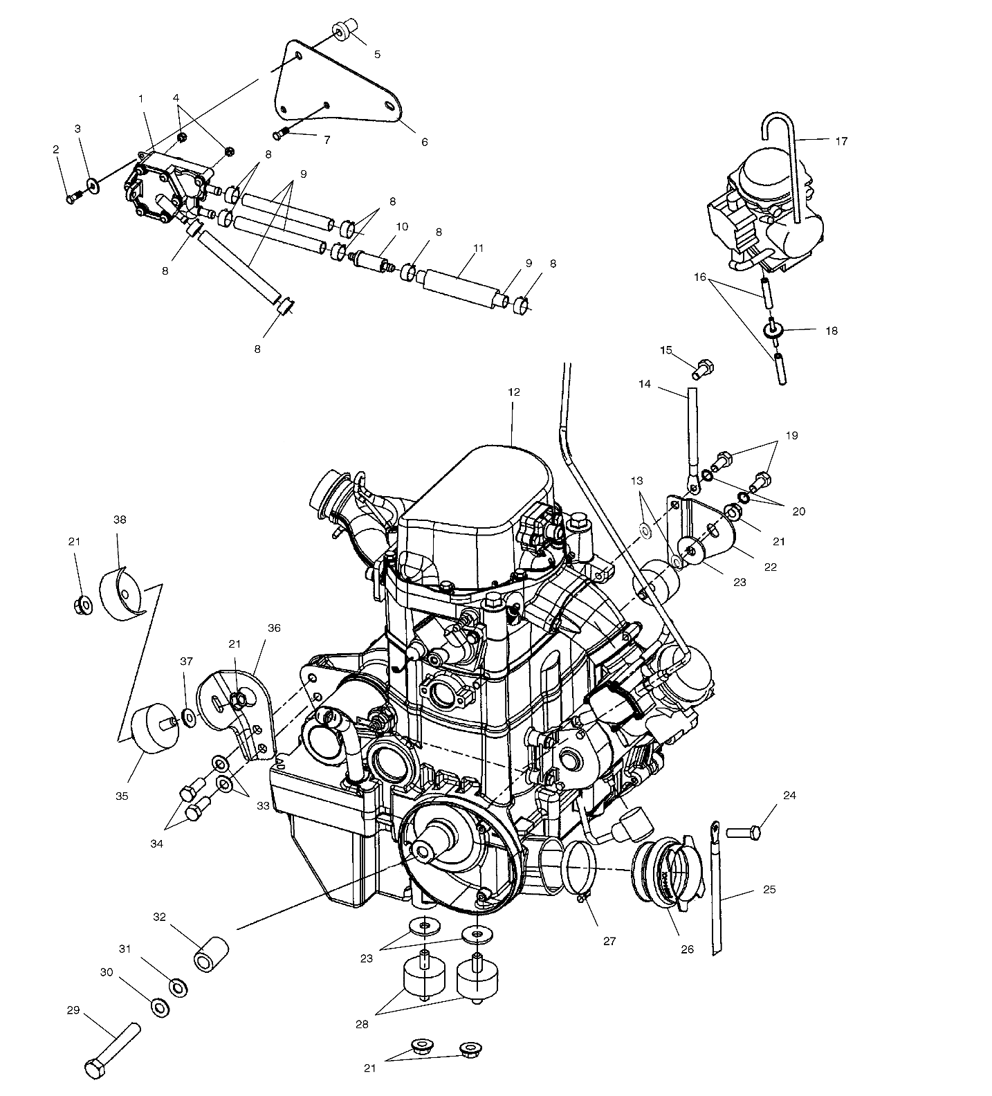 ENGINE MOUNTING - A03CH59AA/AF/AG (4977187718A13)